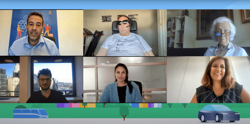 Captura de los seis ponentes durante el Webinar. Marcos González, Jonathan Chacón Barbero, Myrtha Casanova, Federico Roales, Vania Lucía Guerrero Fernandez y Sara Lopes da Silva